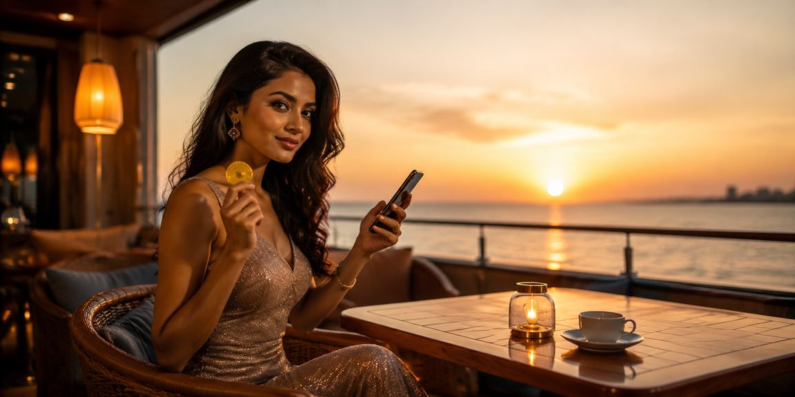 Vibrant chips and cards in a live casino setting in India